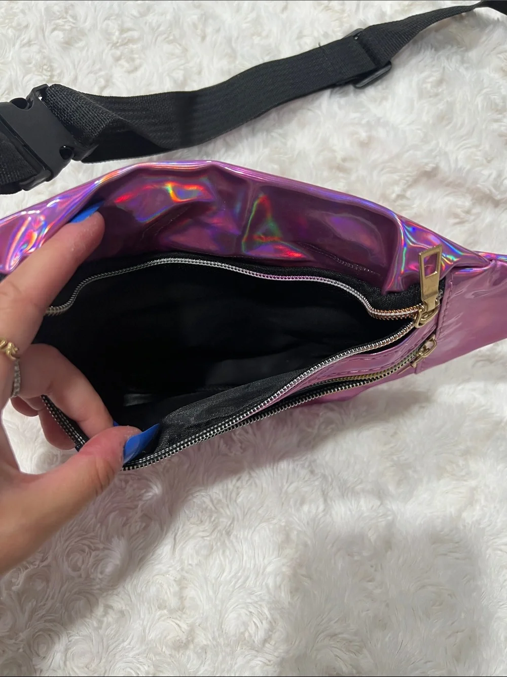 Iridescent Pink Holographic Fanny Pack